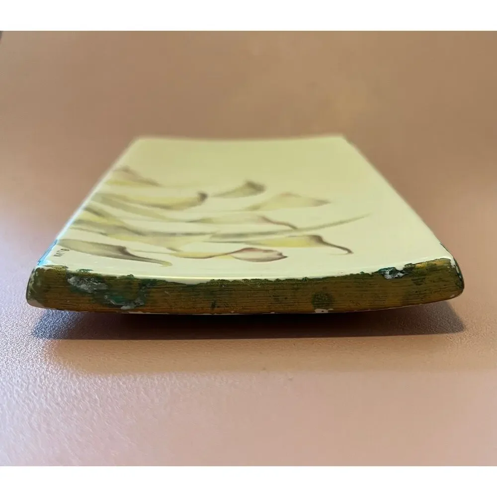 CROSCILL Cheri Blum Canna Lilies Bathroom Soap Dish‎ Decor From Vintage Set